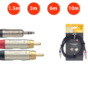 Stagg Professional Stereo Mini 3.5mm Jack to 2x RCA Lead