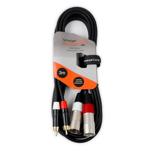 StageCore 2x Male XLR - 2x Male RCA Phono Cable