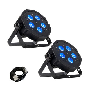 American DJ Mega HEX Par (Pair) with Cable Package