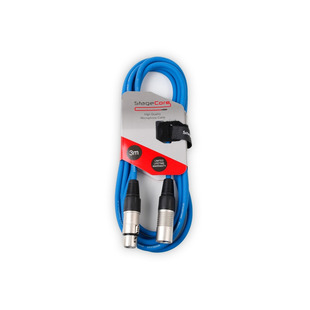 Stagecore XLR Male to XLR Female Blue Cable
