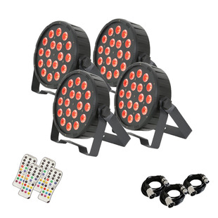 QTX Par100 (x4) w/ DMX Cables