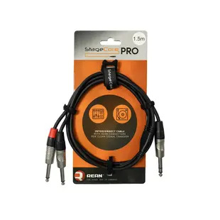 Stagecore PRO iPRO210 6.35mm Stereo Jack - 2x 6.35mm Mono Jack 