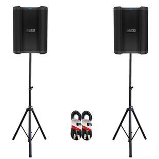Alto Busker (Pair) with Speaker Stands and Cables Package