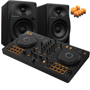 Pioneer DJ DDJ-FLX4 & DM-40D-BT Black Bundle