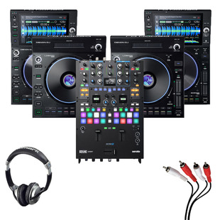 Denon LC6000 (x2) + SC6000 (x2) + RANE Seventy with Headphones + Cable