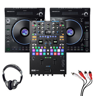 Denon LC6000 (Pair) + RANE Seventy Mixer w/ Headphones + Cable