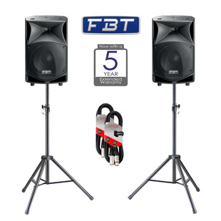 FBT JMaxX 110A (Pair) with Stands & Cables