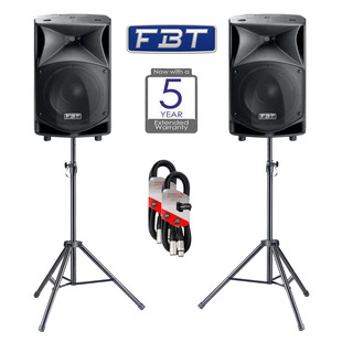 FBT JMaxX 112A (Pair) with Stands & Cables