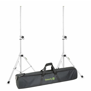 Gravity SP 5211 W White Speaker Stands (Pair) with Transport Bag