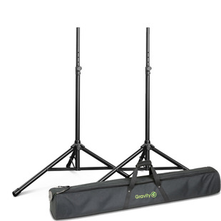 Gravity TSP 5212 LB Steel Speaker Stands (Pair) with Transport Bag