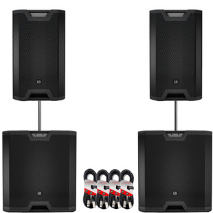 LD Systems ICOA 12A (Pair) + Sub 15A w/ Poles, Covers & Cables