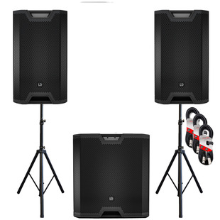 LD Systems ICOA 15A (Pair) + Sub 18A w/ Stands, Covers & Cables