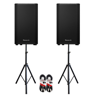 Pioneer DJ XPRS102 (Pair) with Stands & Cables