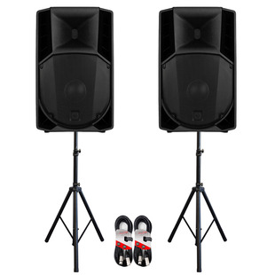 RCF ART 715-A MK5 (Pair) with Stands & Cables