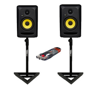 KRK RP5 Classic (Pair) w/ GSM-100 Stands + Cable