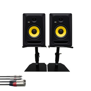 KRK RP7 Classic (Pair) w/ GSM-50 Stands + Cable