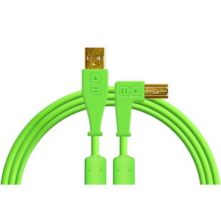 DJ TechTools Chroma Cable USB (A-B) Right Angled 1.5m Green