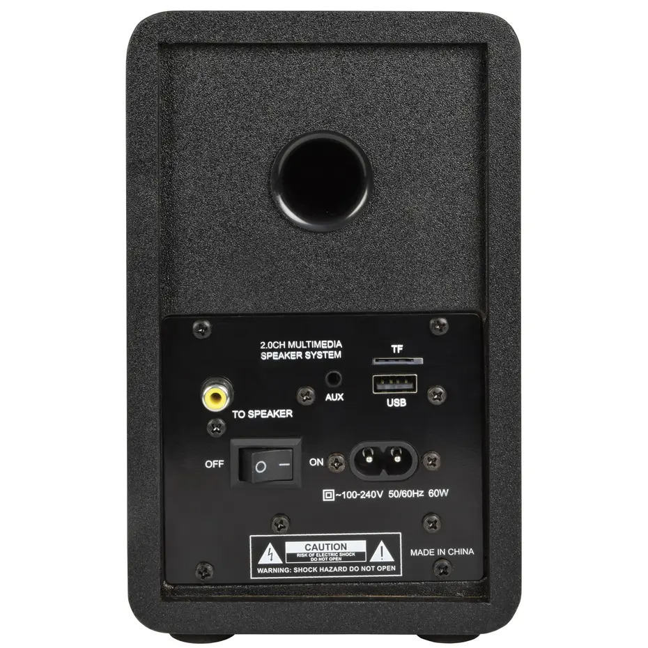 AV:Link Active Bluetooth Bookshelf Speakers Black