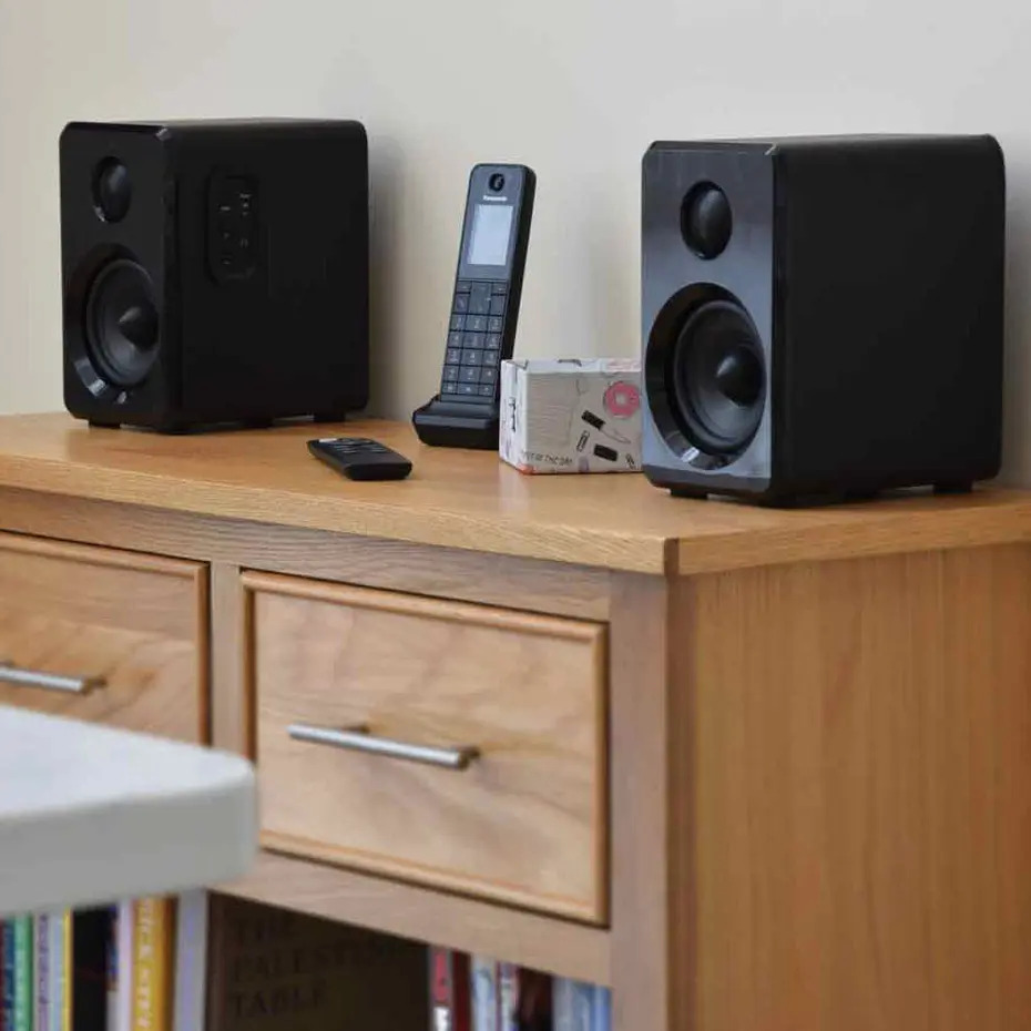 AV:Link Active Bluetooth Bookshelf Speakers Black