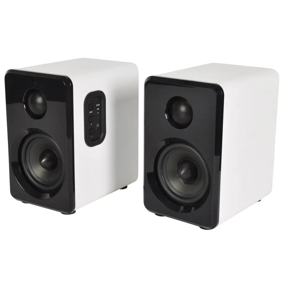 AV:Link Active Bluetooth Bookshelf Speakers White