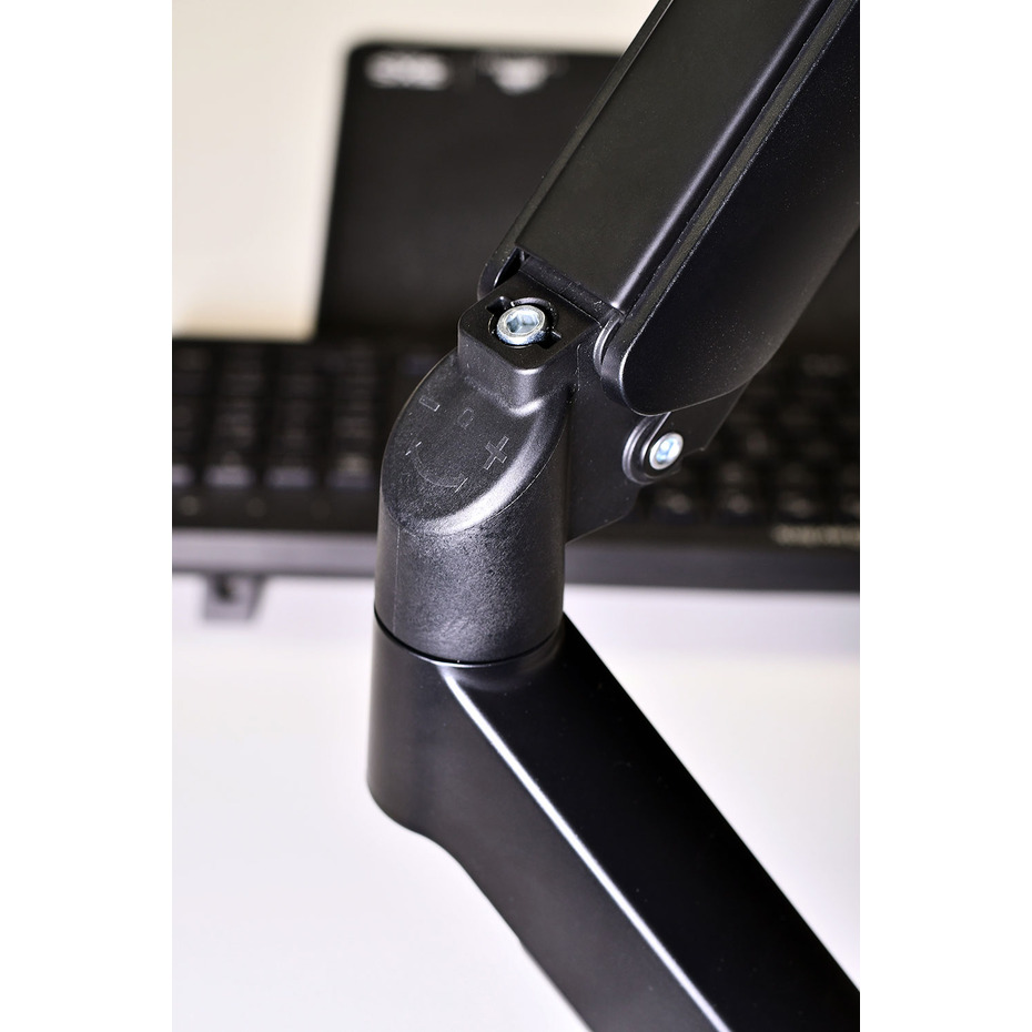 AV Link Dual Full Motion Gas Spring Desktop Monitor Arm with USB Hub