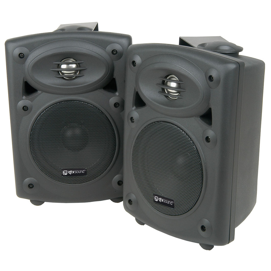 QTX Sound QR5B Stereo Speakers Black PAIR