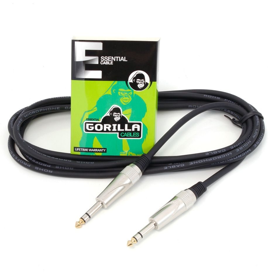 Gorilla Essential Cable 3m Stereo Jack To Stereo Jack Balanced Lead 