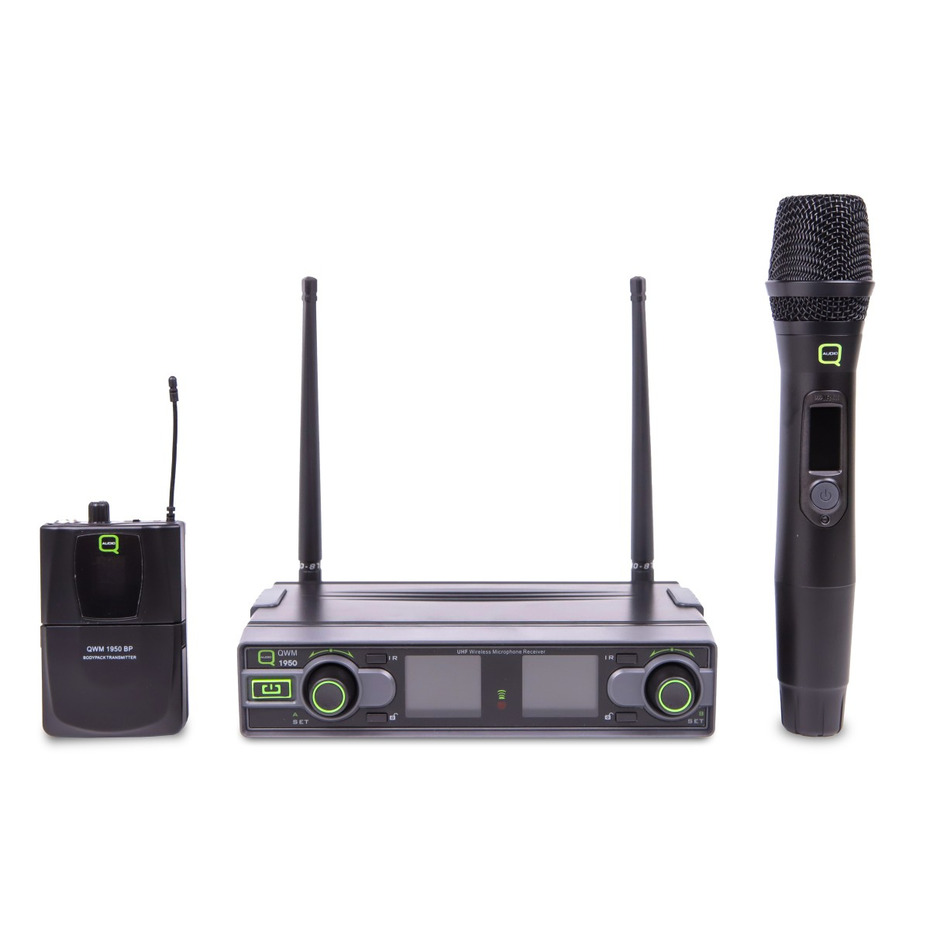 Q-Audio QWM 1950 HH + BP Wireless Mic System (606 - 614MHz - CH38)