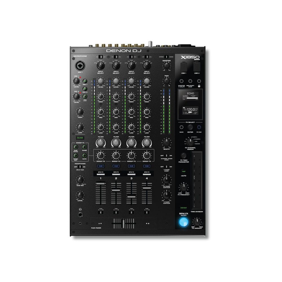 Denon LC6000 (Pair) + X1850 Mixer w/ Headphones + Cable