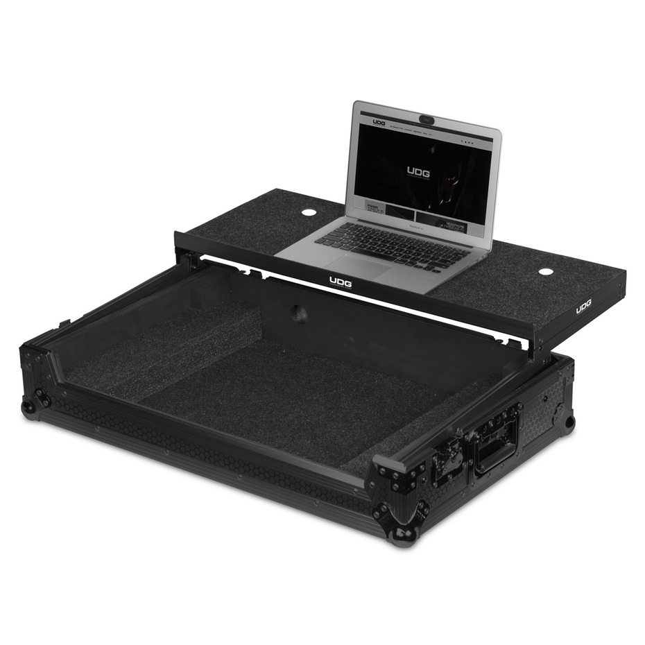 UDG Ultimate Flight Case for Pioneer DDJ-1000 Black Plus (Laptop Shelf + Wheels)