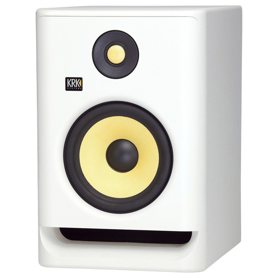 KRK RP7 G4 White Noise with Studio Stands + Cable