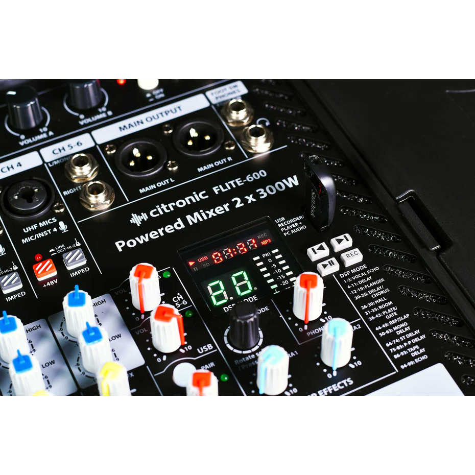 Citronic FLITE-600 Powered Mixer