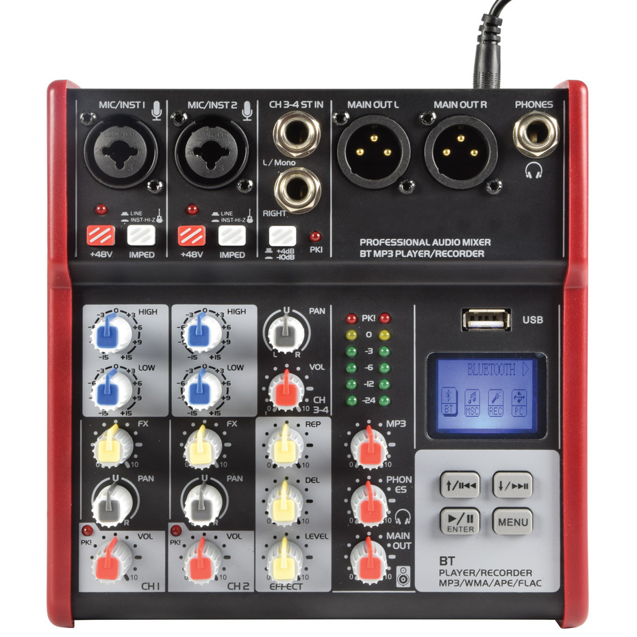 Citronic CSM-4 Compact Mixer with USB & Bluetooth