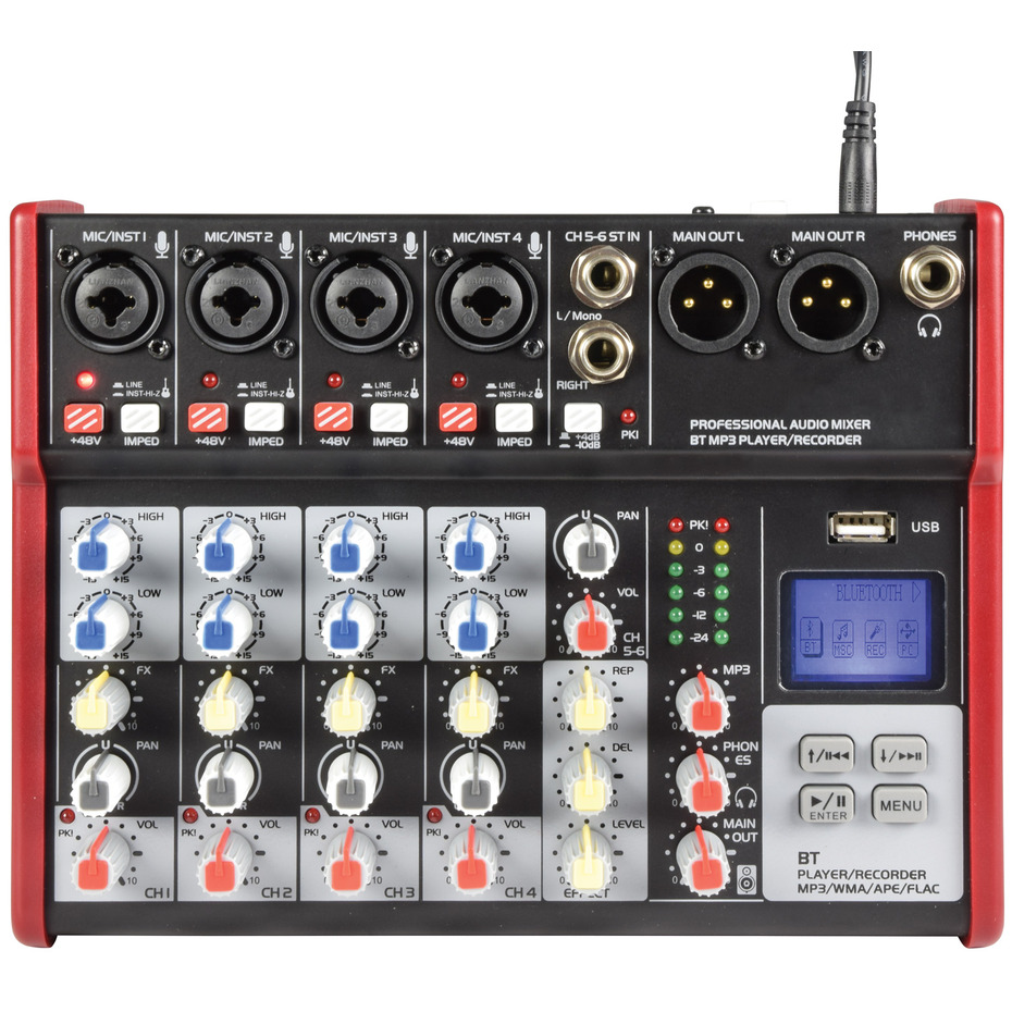 Citronic CSM-6 Mixer with USB & Bluetooth Player