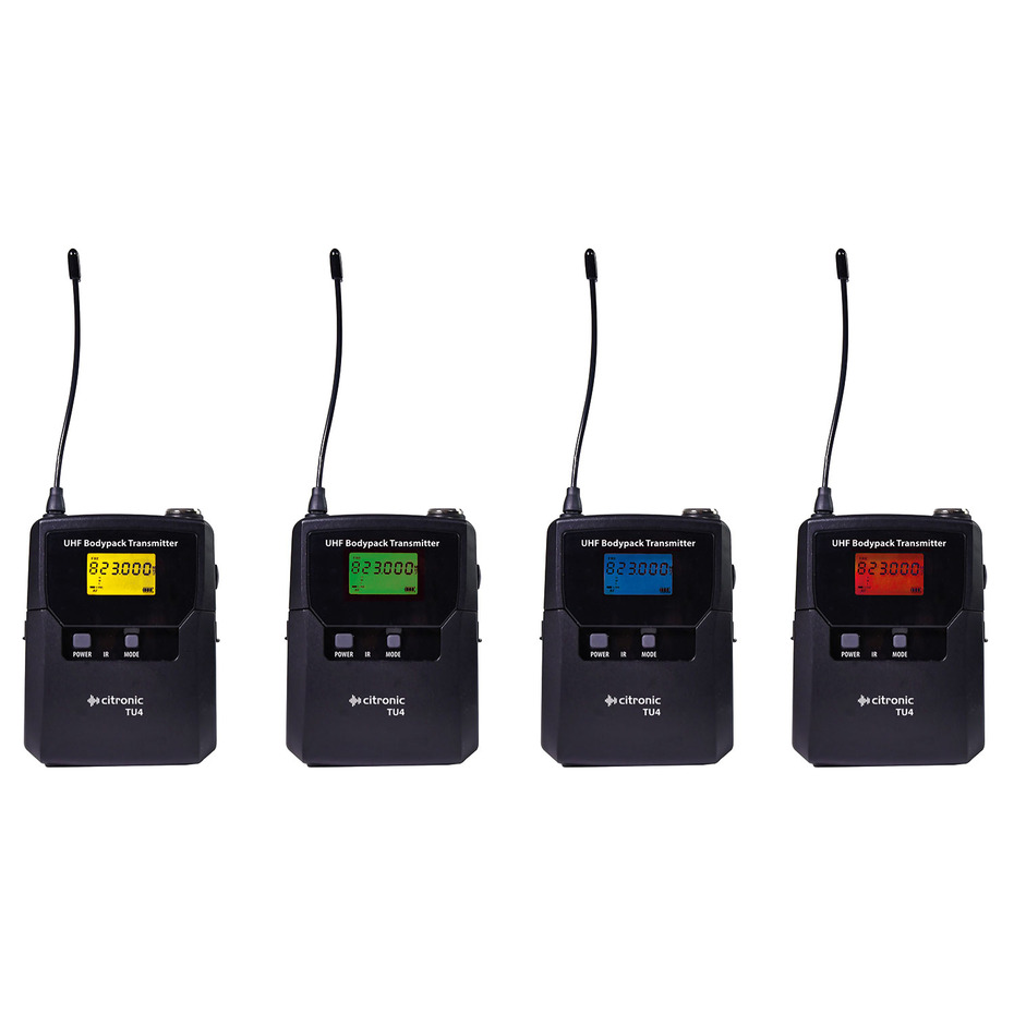 Citronic TU4-N Quad PLL Mic Set 4 Bodypack