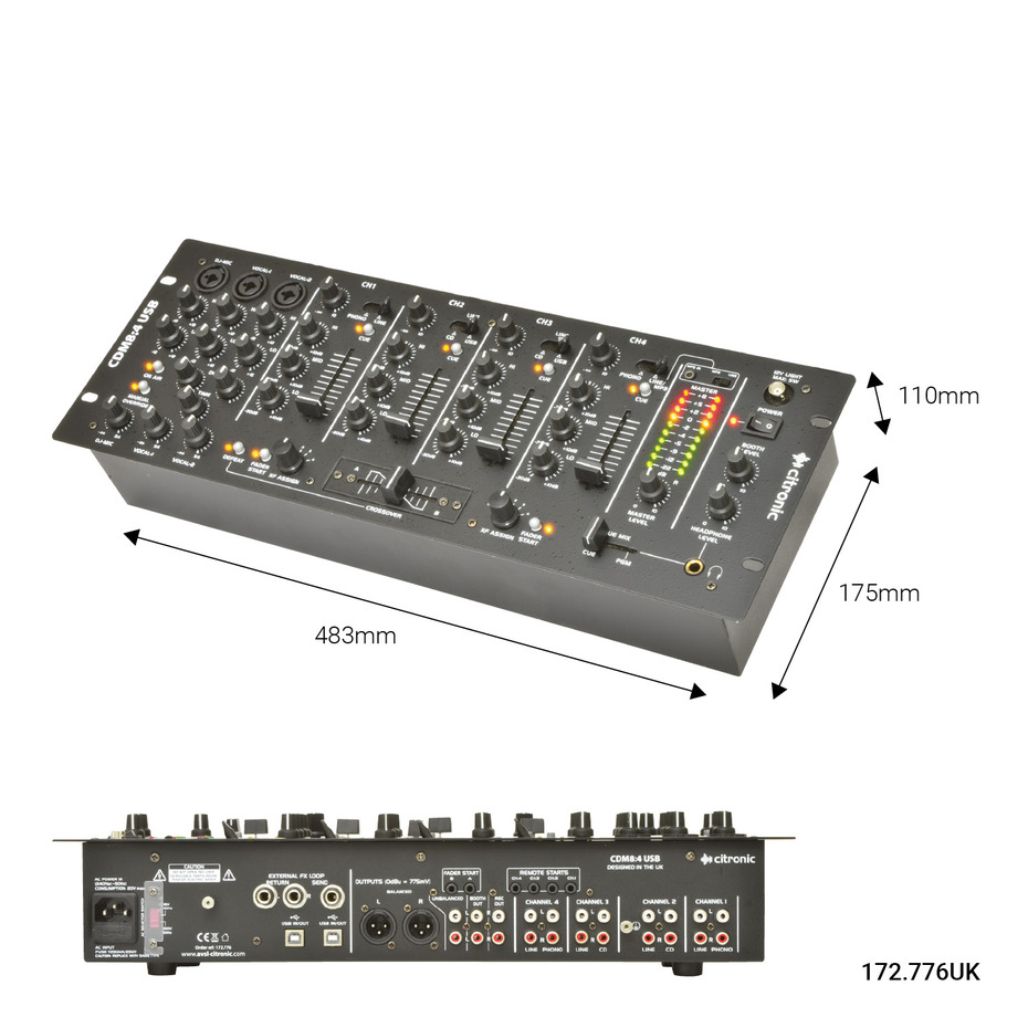 Citronic CDM8:4 USB Mixer
