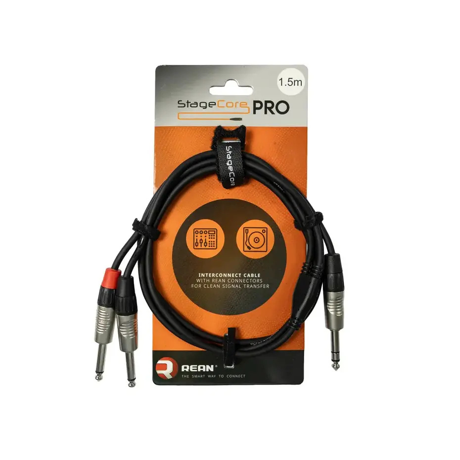 Stagecore PRO iPRO210 6.35mm Stereo Jack - 2x 6.35mm Mono Jack 
