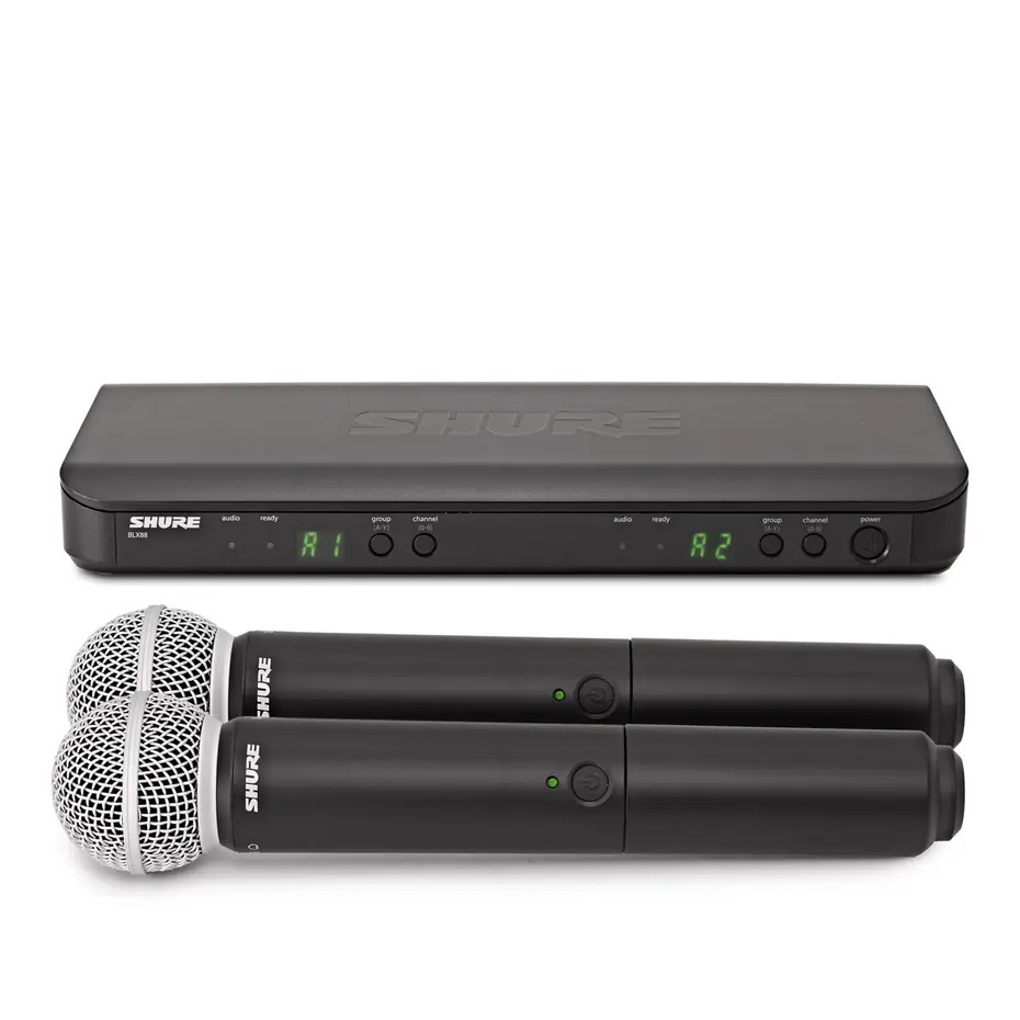 Shure BLX288/SM58-K3E Dual Handheld Wireless Microphone System