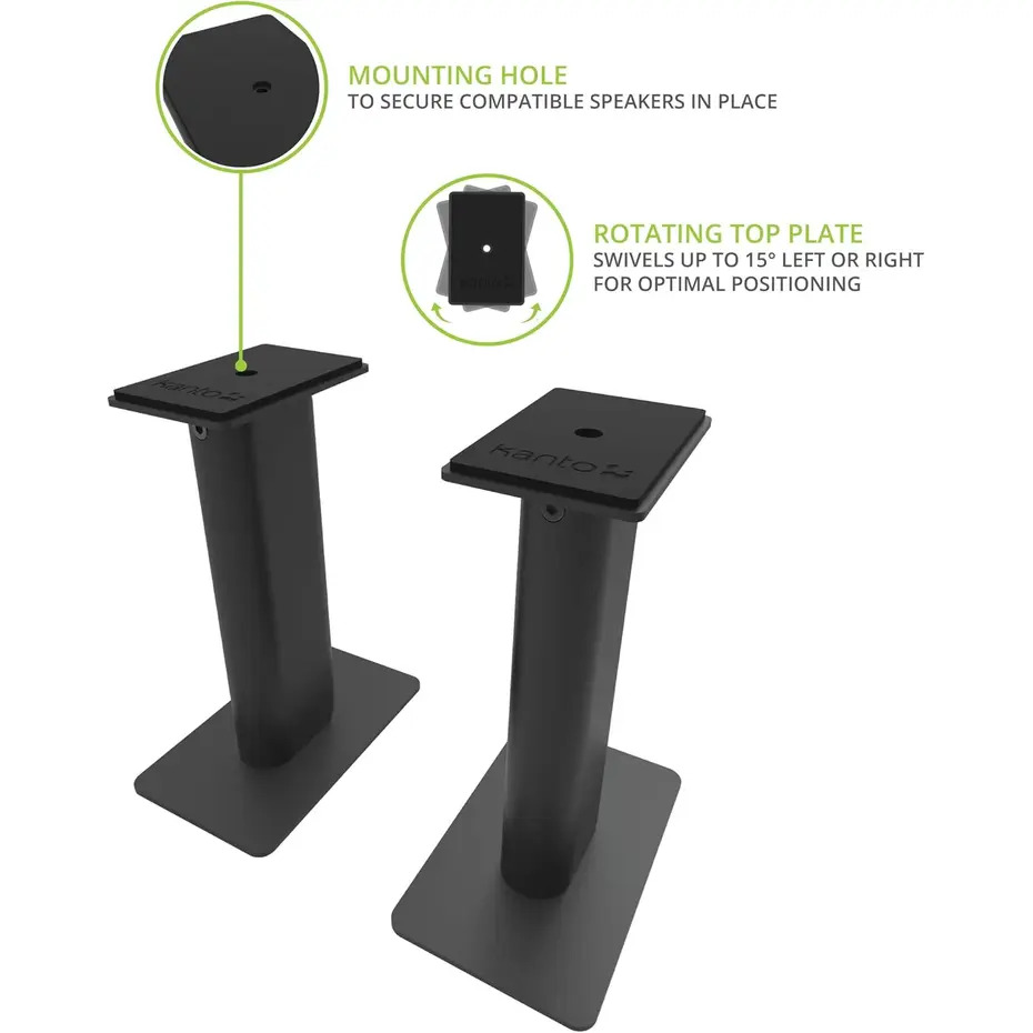 Kanto SP9 Desktop Speaker Stands 9" - Black