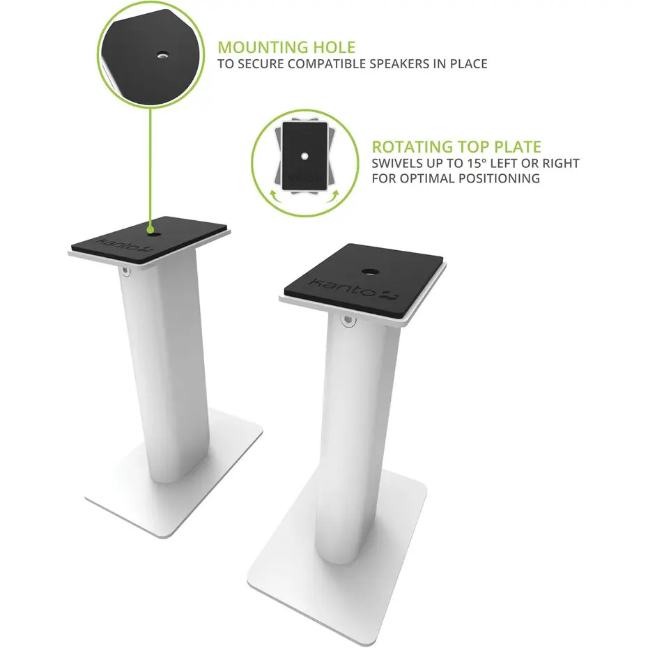 Kanto SP9 Desktop Speaker Stands 9" - White