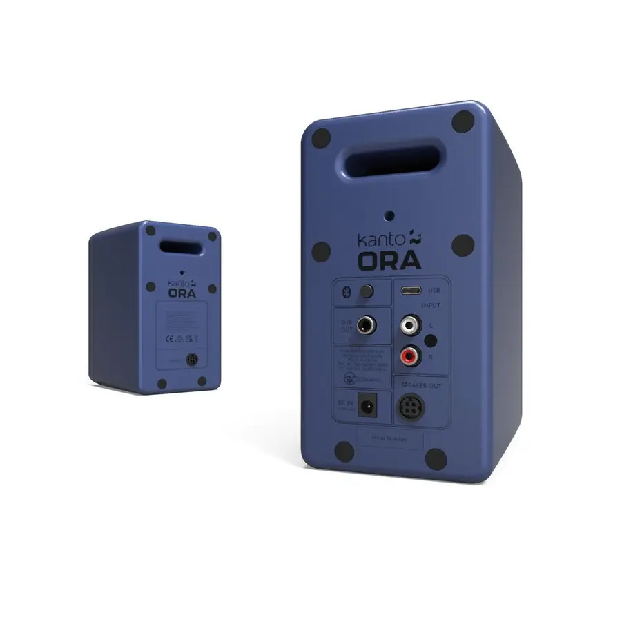 Kanto ORA 100w Powered Desktop Speakers with Bluetooth (Pair) - Indigo