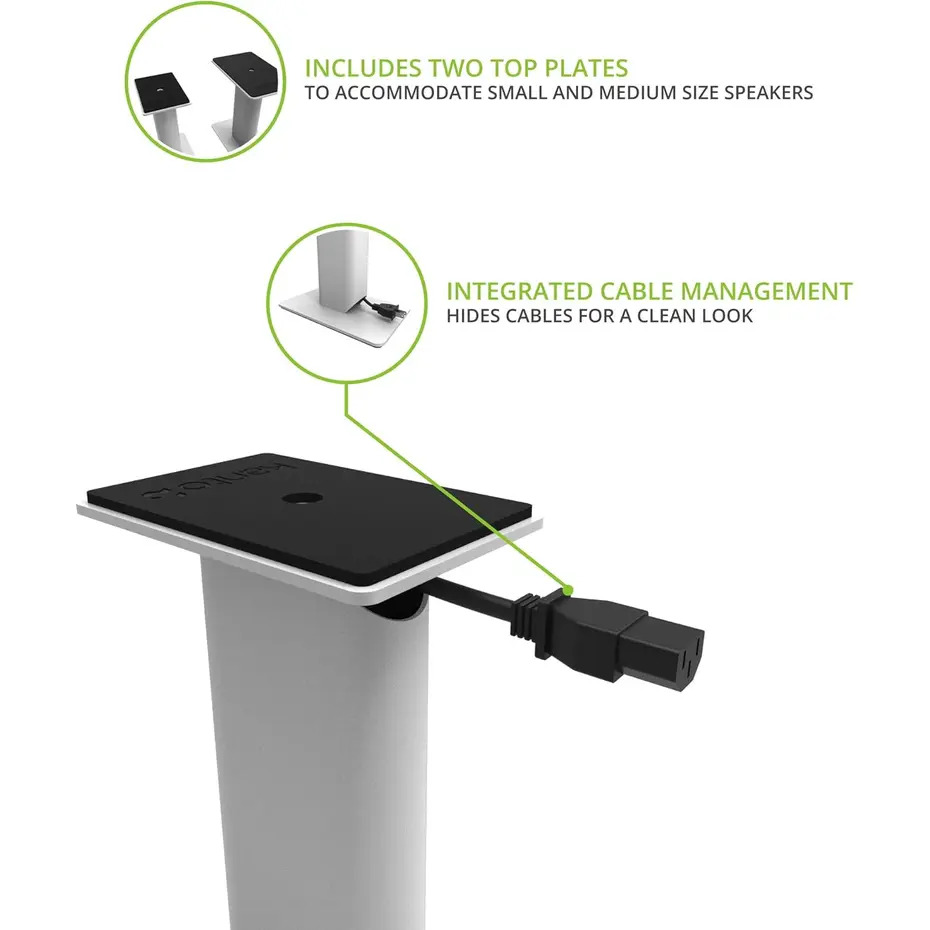 Kanto SP9 Desktop Speaker Stands 9" - White