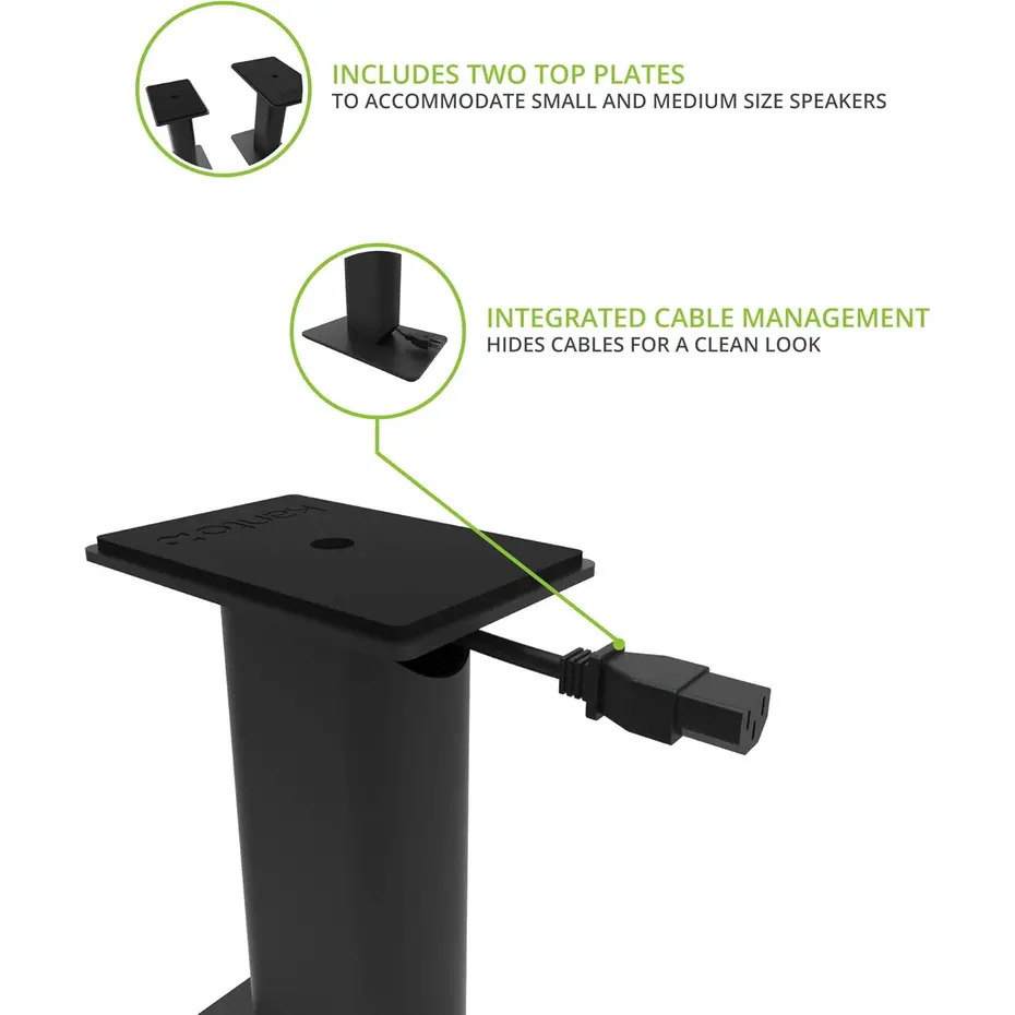 Kanto SP9 Desktop Speaker Stands 9" - Black