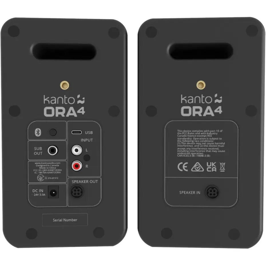 Kanto ORA4 140W Powered Referenece Desktop Speakers with Bluetooth - Black
