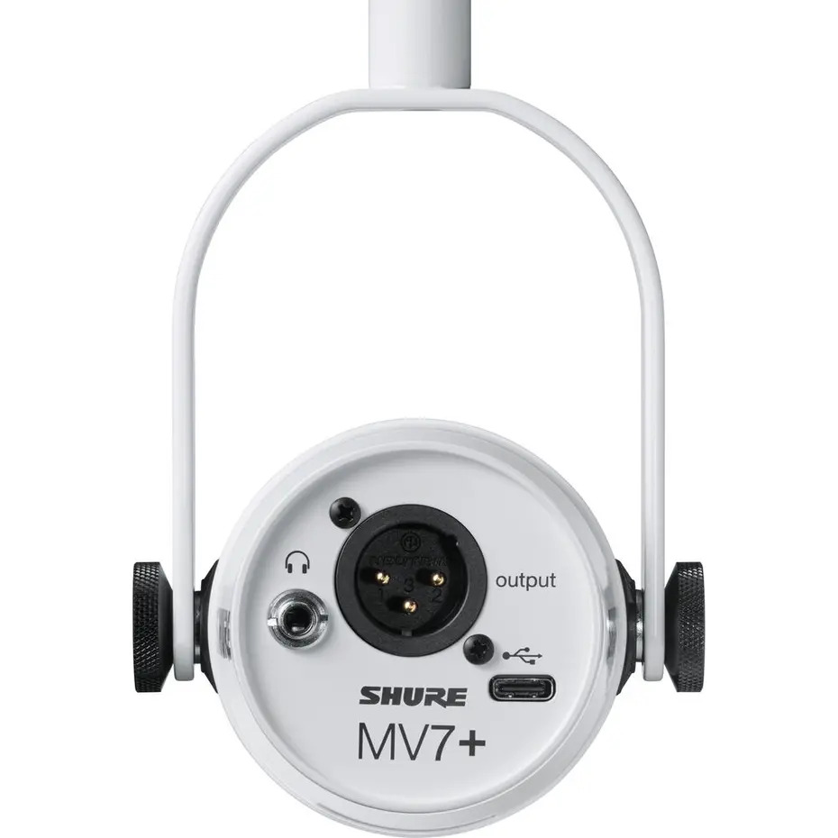 Shure MV7+ Podcast Microphone (White)