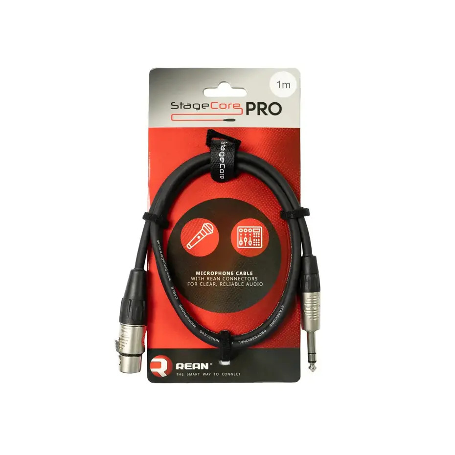 StageCore PRO PRO162 Female XLR - TRS Stereo Jack Cable REAN Connectors