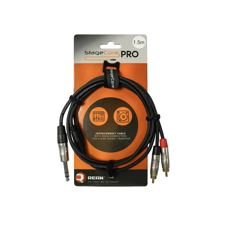 StageCore PRO iPRO300 6.3mm Stereo Jack - 2x RCA Jacks 