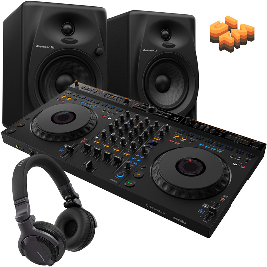 AlphaTheta DDJ-GRV6, DM-50D + HDJ-CUE1 Bundle