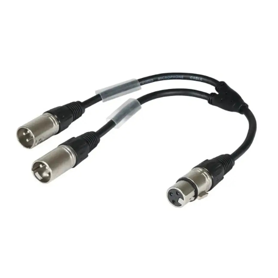 W Audio 0.25m XLR Female - 2x XLR Male Cable