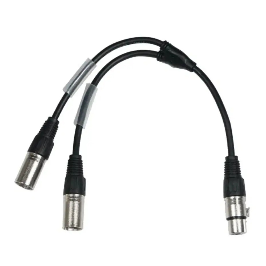 W Audio 0.25m XLR Female - 2x XLR Male Cable